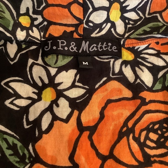 J.P. & Mattie Sleeveless Shirt Floral Size Medium - Picture 4 of 7